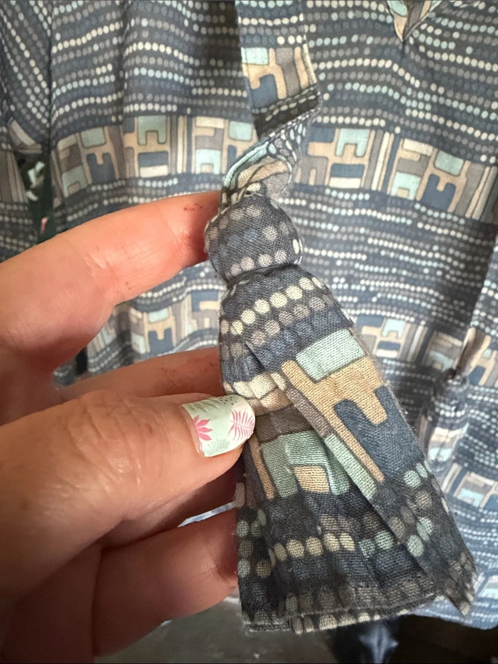 Calypso St. Barth Vintage Geometric Blouse Resort Lux Cottage Boho Festival Rare